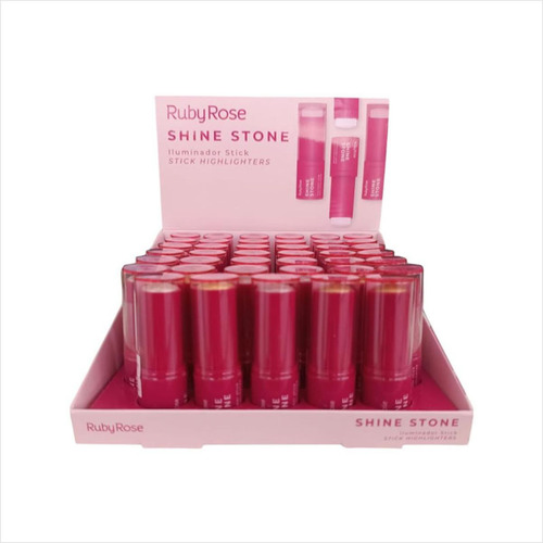 Ruby Rose Shine Stone Iluminador Stick 6,5g Carnelian Glow