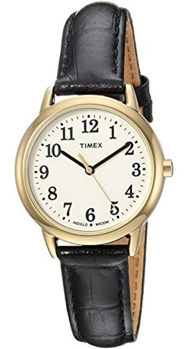 Timex Para Mujer Fácil Lector De Cuero Correa Reloj 30mm