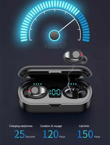 Imagen 2 de 8 de Auriculares Inalámbricos - Tws F9 Con Powerbank In-ear Carga