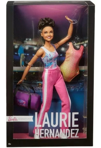 Imagem 1 de 8 de Boneca Barbie Collector Laurie Hernandez Made To Move 2018