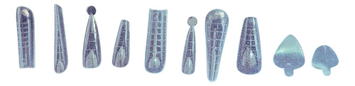 Molde F-1 Dual Form E Unha Reversa 120 Peças Fan Nails