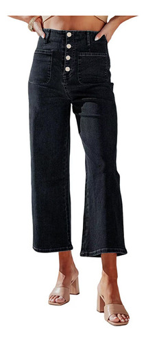 Jeans Sueltos Retro Para Mujer Cintura Alta Pierna Ancha
