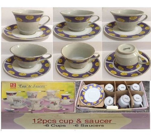 Juego De 12 Piezas Tazas De Te O Café Grande Porcelana China