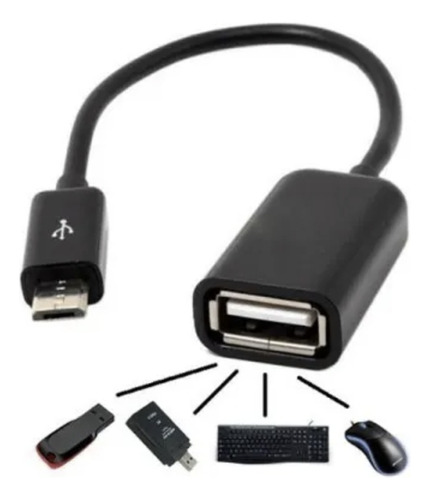 Cable Adaptador Otg De Microusb A Usb (pack X12 Und)