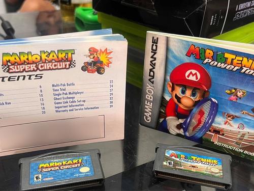 Mario Kart + Mario Tennis Nintend Gameboy Advance Originales