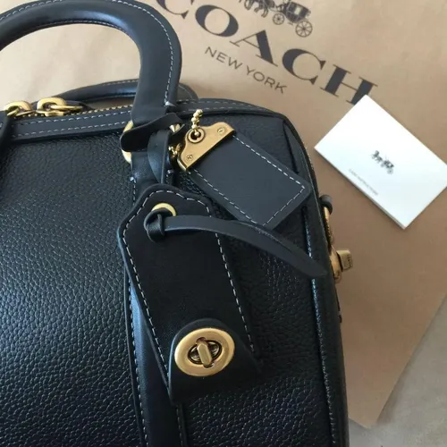 Coach Ruby Satchel 25 Color Block Handbag Bag Black C8530