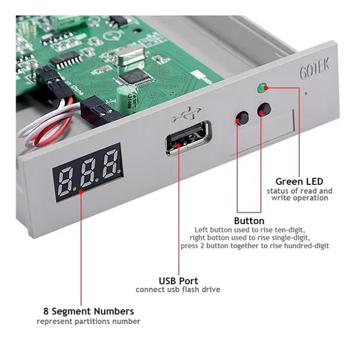 Sfr1m44-u100 3.5 Inch 1.44mb Usb Ssd Floppy Drive Emulato