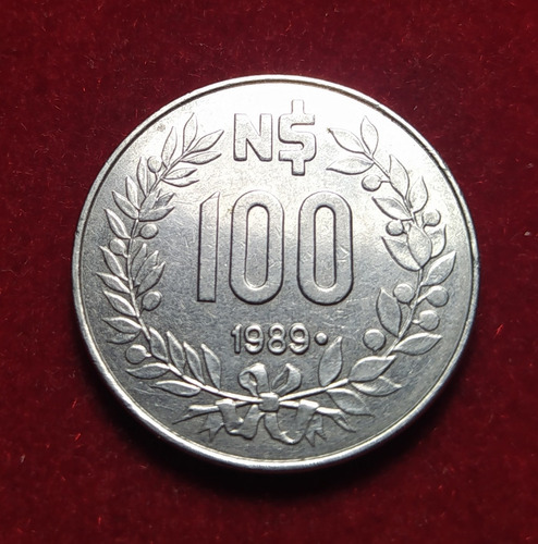 Moneda 100 Nuevos Pesos Uruguay 1989