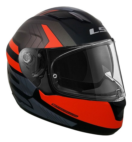 Casco Ls2 Ff 320 Stream Evo Exo Negro Rojo Mate