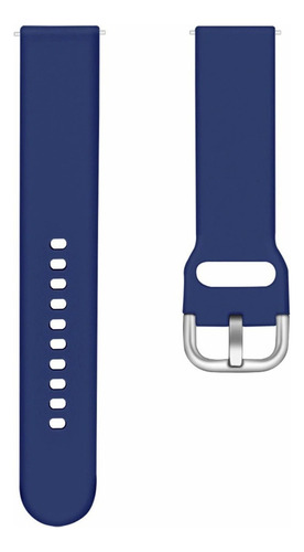 Correa Deportiva Silicon Flat Para Xiaomi Watch S1 Active Azul Oscuro 2.2 Cm Ml