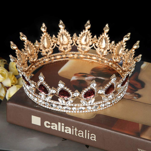 Tiara De Corona De Boda, Tiara De Diamantes De Imitación