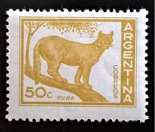 Argentina Fauna, Sello Gj 1125 B Satin Errors 60 Mint L13871