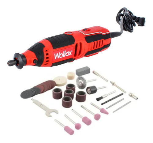 Minitorno Multitool Mini Dremel Pedicure 40acs Wolfox Wf1396 Frecuencia ocre Potencia 135 W