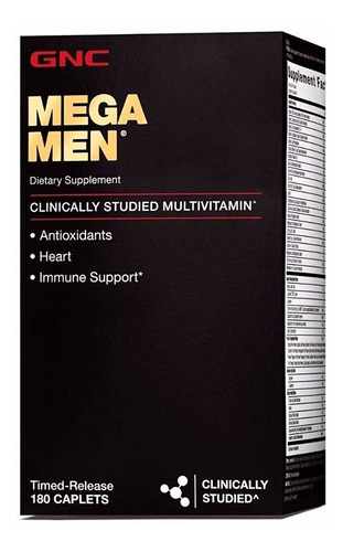 Gnc Mega Men Multivitaminico 180 Caps De Eeuu 