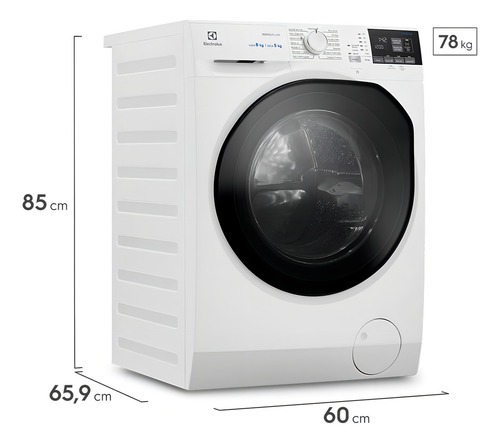 Lavasecarropas Frontal Electrolux Ewd08b Inverter 8kg Blanco