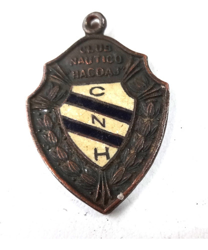 Medalla Deporte Club Nautico Hacoaj Esmaltado Escudo Logo
