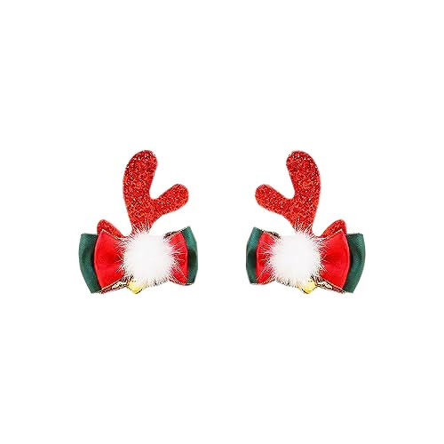 Clips De Pelo De Navidad De Caihe 2pcs Lindo Ciervo Wfgby