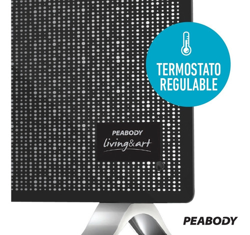 Imagen 7 de 10 de Vitroconvector Estufa Peabody Panel Vidrio Pe-vc10 1000w