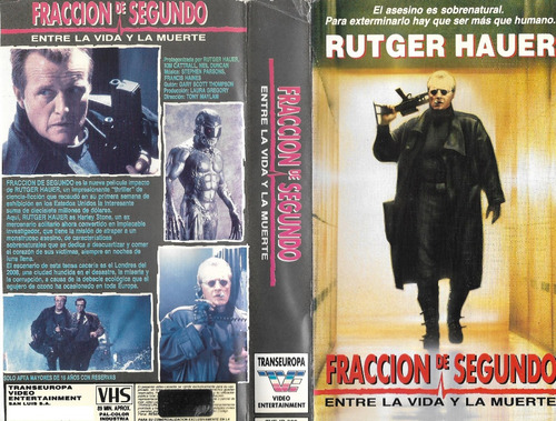 Fraccion De Segundo Vhs Rutger Hauer Kim Cattrall