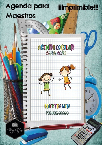 Agenda Para Maestros Ciclo Escolar 23-24. Imprimible 01