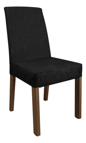 Juego De Comedor Con Mesa Y 4 Sillas Madesa Oxford Keila Mn Color Marron/Negro/Oxford Diseño de la tela de las sillas Liso