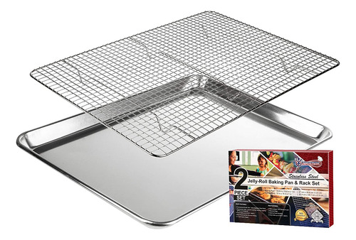 Bandeja Con Rejilla P/ Hornear Kitchenatics, 27 X 40 Cm