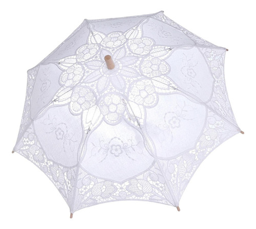 Guarda-chuva De Renda Decoração Com Alça De 52x60cm