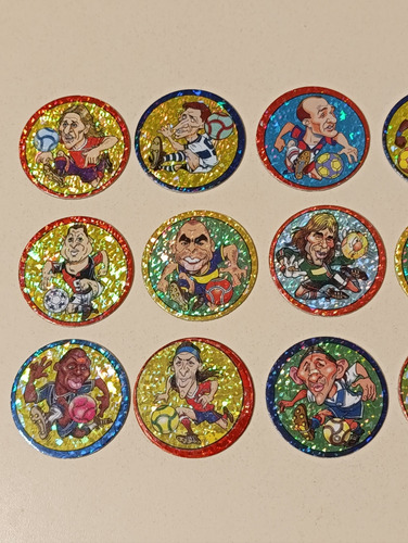15 Figuritas Caricaturas Fútbol 2001 Redondas Colecciónables Caricaturas De Fútbol Futbol Argentino