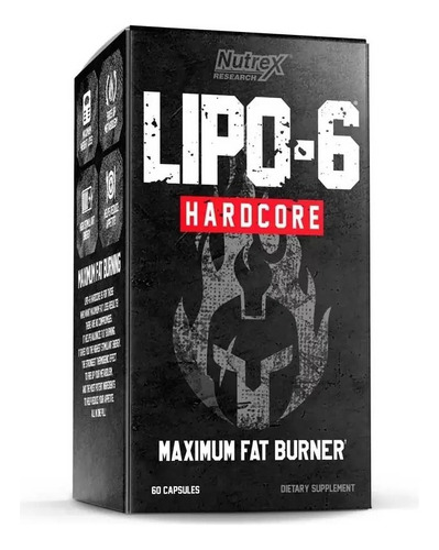 Lipo 6 Hardcore (60 Capsulas) Nutrex Sabor Sin Sabor