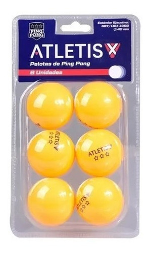 Set Pack De 6 Pelotas De Ping Pong Tenis De Mesa 3estrellas 