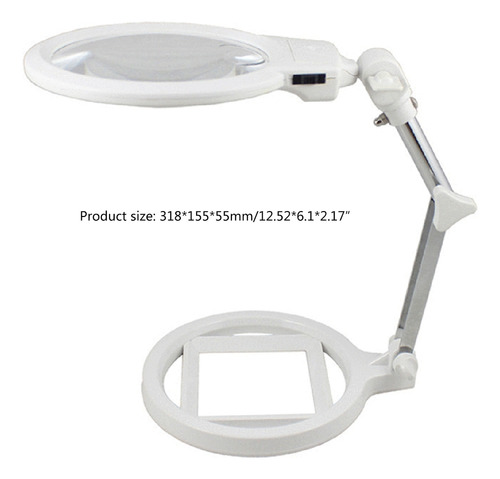 Lupa 5x Com Lupa Iluminada Por Led E Lupa À Mão