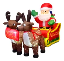 Comprar Figura Inflable Navideña Trineo De Santa Claus Con Renos 