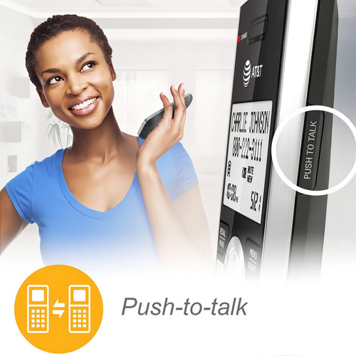 At&t Cl82507 Dect 6.0 - Teléfono Inalámbrico Con 5 Teléfonos Para El Hogar Con Contestador, Bloqueo De Llamadas, Anuncio De Identificación De Llamadas, Intercomunicador Y Largo Alcance, Color Plateado - Excelente (Reacondicionado)