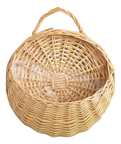 Cesta Colgante De Pared, Cesta De Mimbre, Diámetro 20cm