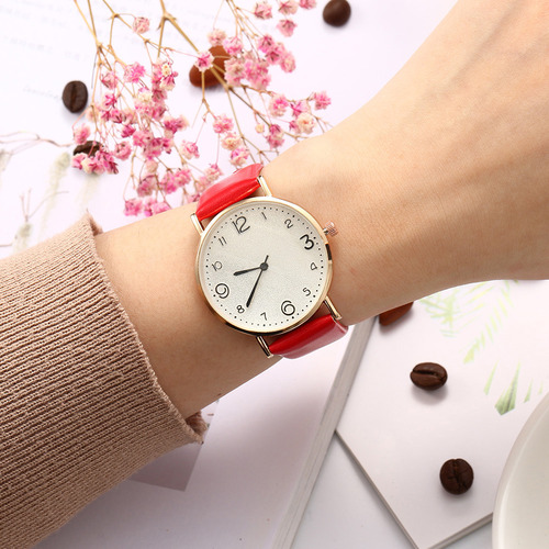 Reloj De Moda Para Mujer: Correa De Cuero Casual Para Estudi
