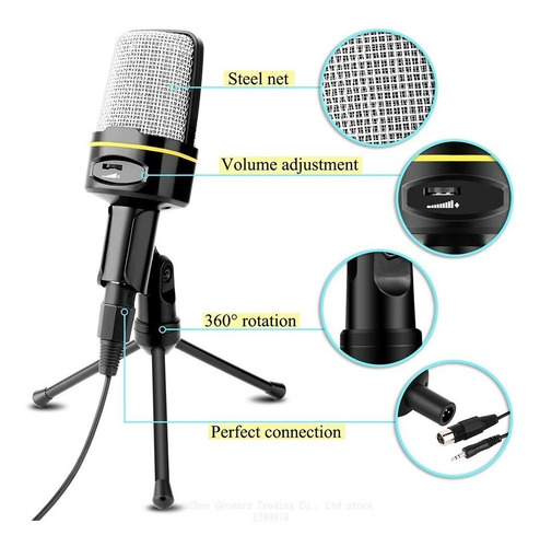 Imagen 5 de 5 de Microfono Profesional Condensador Sf 920 Con Tripode Oferta