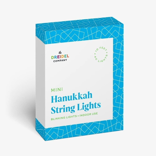The Dreidel Led Lights, Menorah Style, Indoor, 10'
