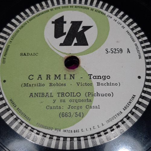 Pasta Anibal Troilo Jorge Casal Tk C521