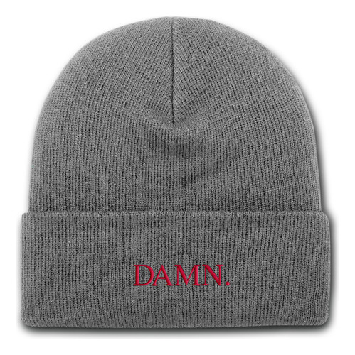 Gorro Lana Rocky Gris Bordado Damn