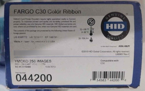 Cinta Fargo C30 Color Ribbon 