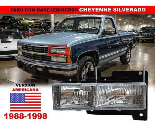 Faro Con Base Izquierdo Cheyenne Silverado 1988-1998