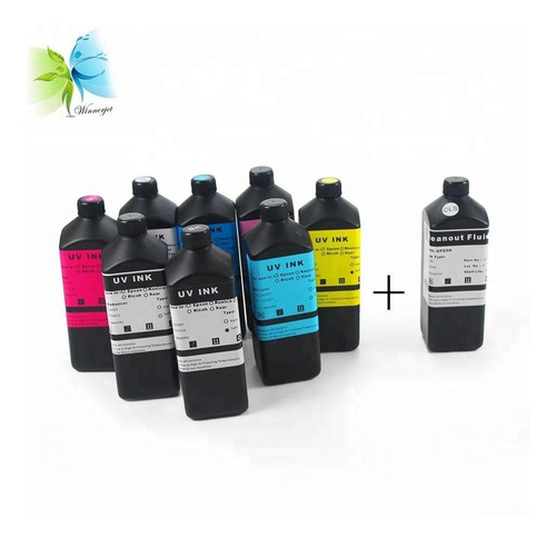 Tinta Uv Cama Plana 1/2 Litr Todo Los Clores Blanco Y Varnis