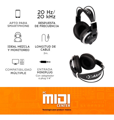 Imagen 3 de 9 de Auriculares Profesionales Estudio Cerrados Alctron He290