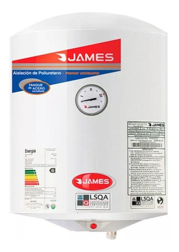 Imagen 1 de 5 de Calefon James 30 Lts Cilindrico Poliuretano Inyectado