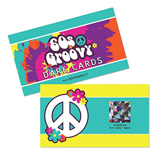 60s Hippie 1960s Groovy Party Game Scratch Off Dare Cards 22