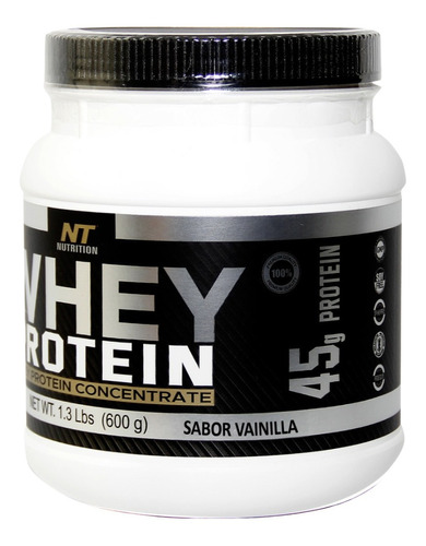 Whey Protein 24 Servicios 600g Suero De Leche Nt Nutrition Sabor Capuchino