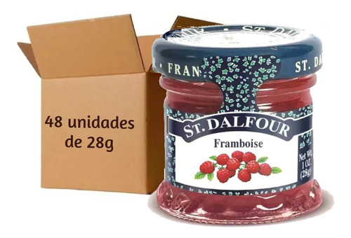 48x Mini Geleia Framboesa (framboise) St Dalfour 28g