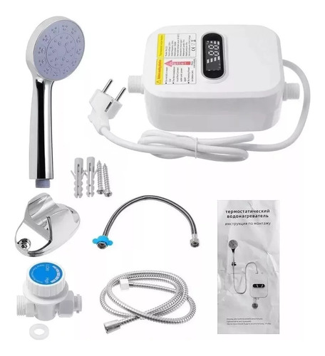 Mini Calentador De Agua Calefón Ducha Calienta En 3 Seg Color Blanco 3.500w