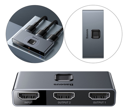 Imagem 5 de 11 de 4k @ 30hz Hdmi Cable Switcher Bidirecional Hdmi Switcher 2