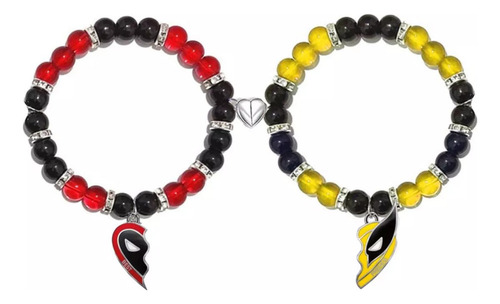 Nuevo Nuevo Conjunto De Pulseras Marvel: Dúo Deadpool Y .